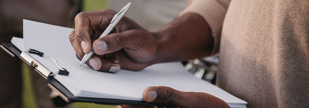 Person with clipboard