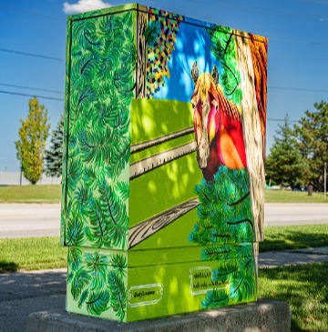 Painted outdoor box