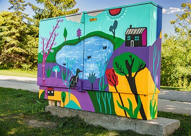 Painted outdoor box