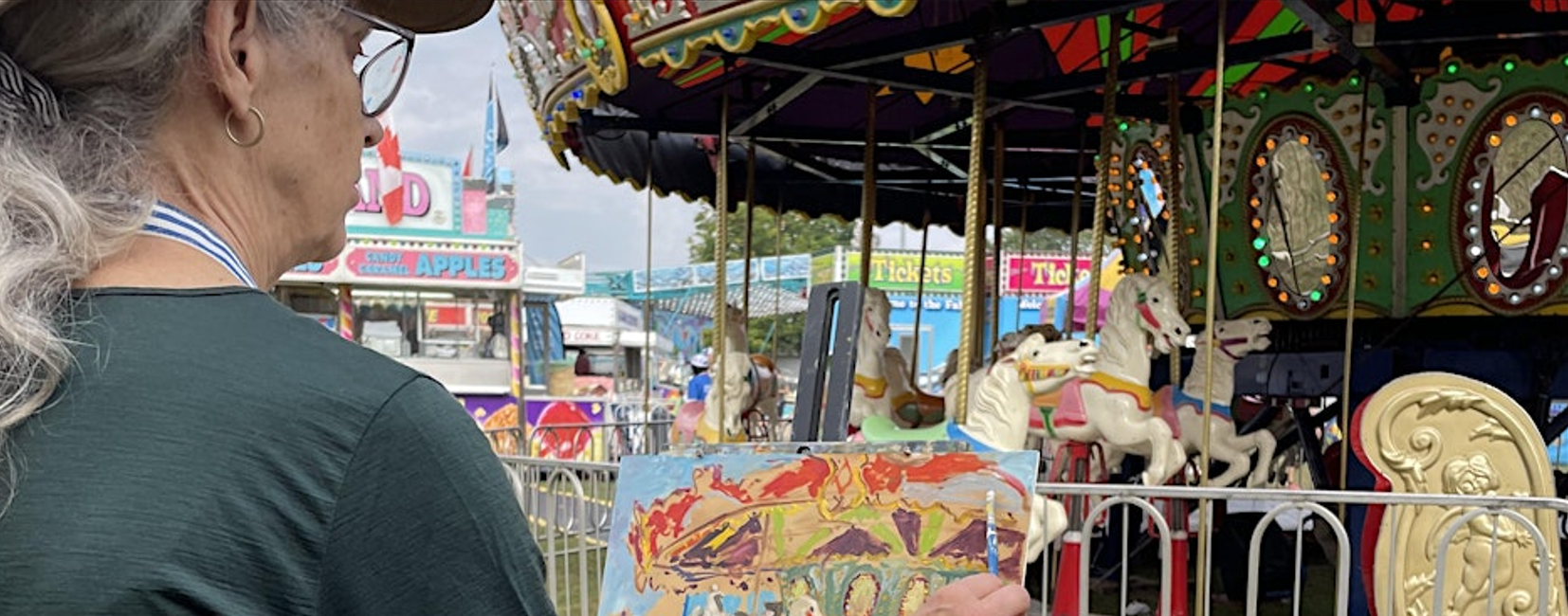 Artist Painting at the Acton Fall Fair