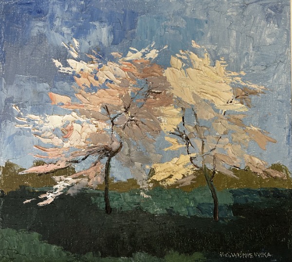 painting of two trees
