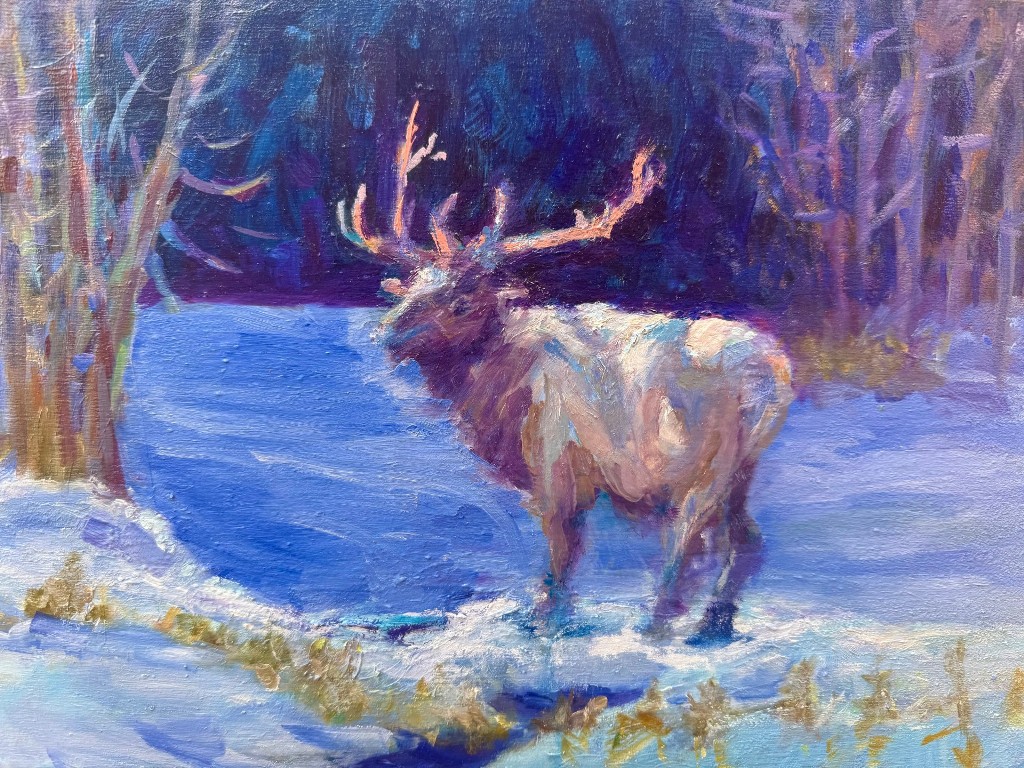 A painting of a dear