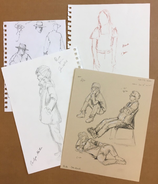 selection of life drawings