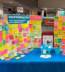 Good neighbour day with sticky post-its