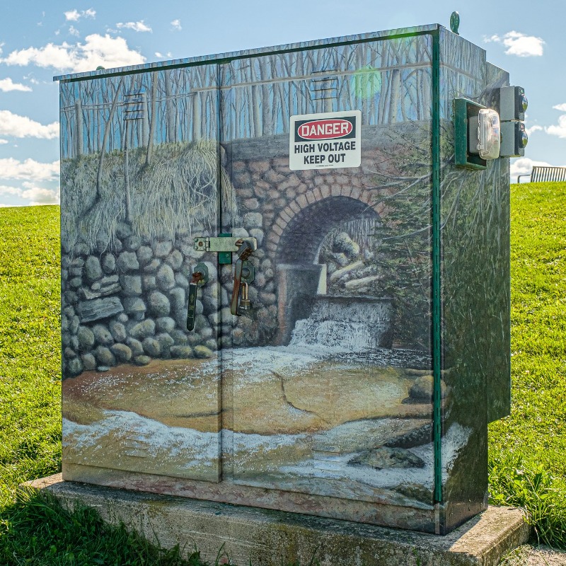 Brenda LaRose artwork on utility box