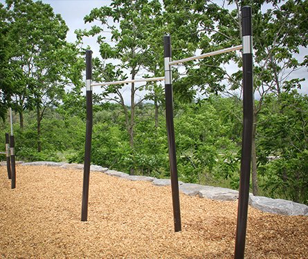 Fitness features at Halton Hills Drive Parkette