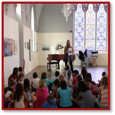 Students in the gallery