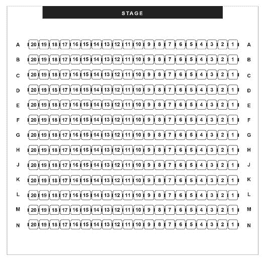 Seating chart for the John Elliott Theatre