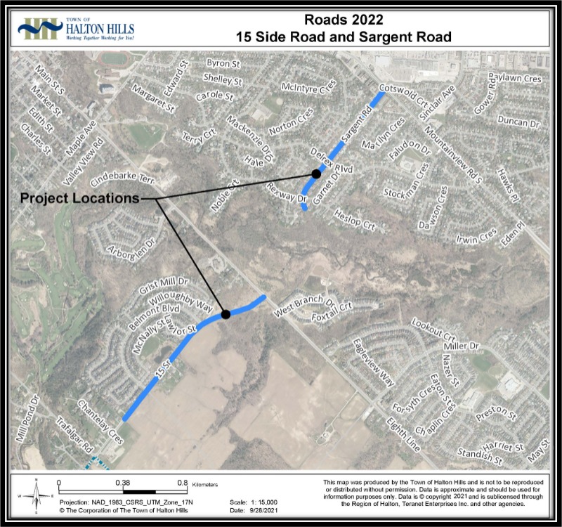 2022 pavement management program part B 15 Side Road