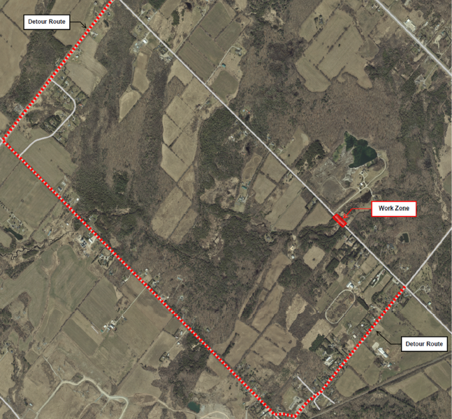 Sixth Line and Beeney Creek Culvert Replacement Map