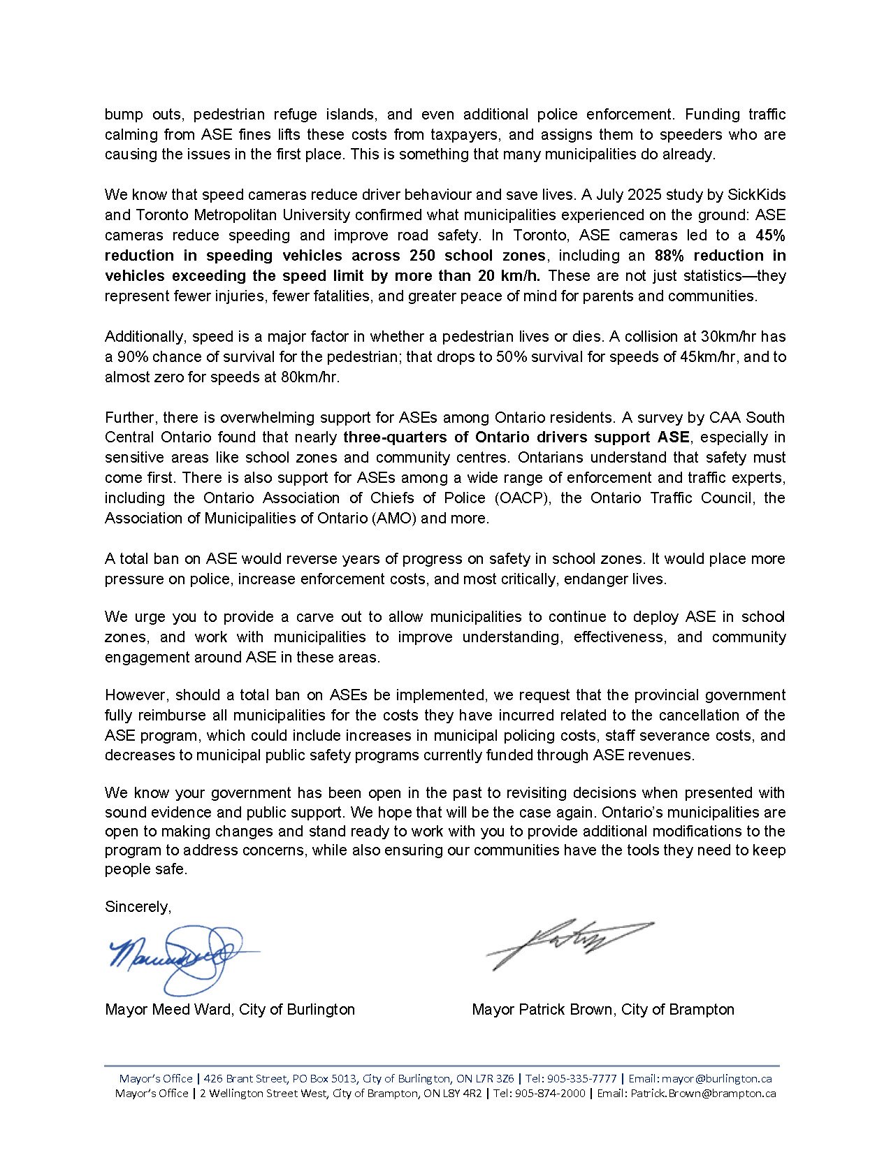 Letter to Doug Ford