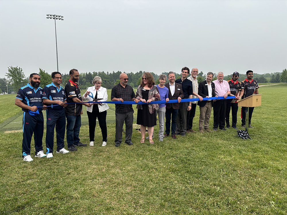 Cricket ribbon cutting