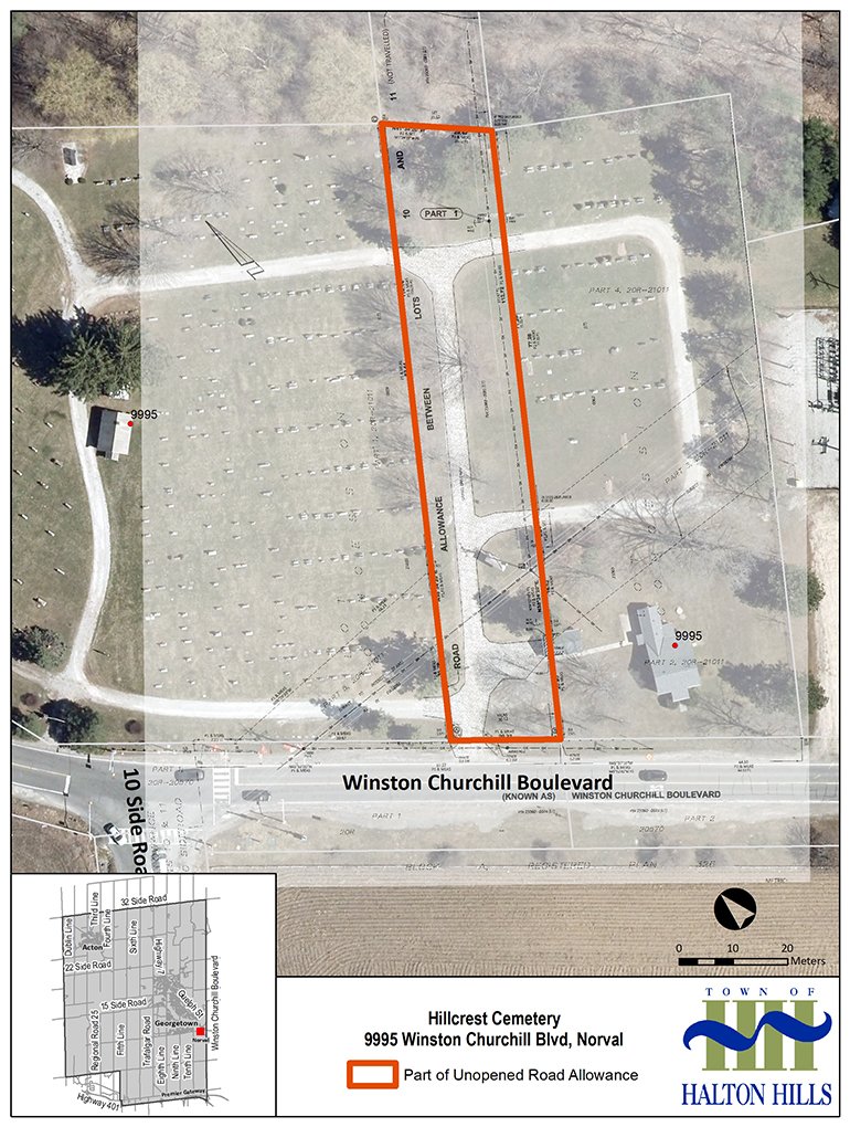 Map of Hillcrest Cemetery