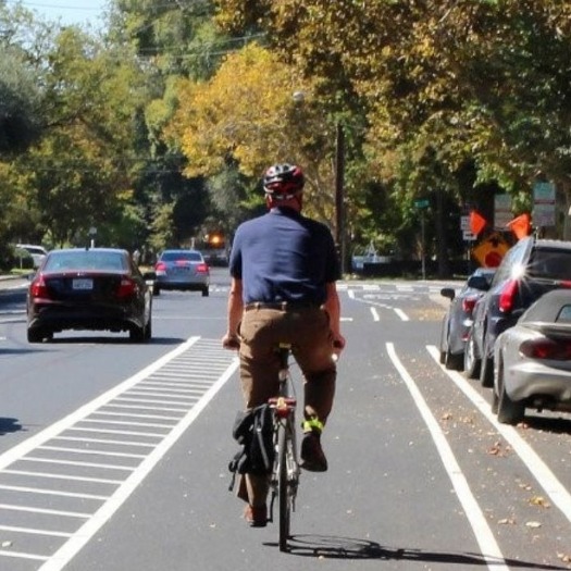 Buffered bike lane