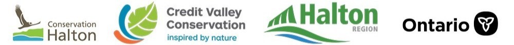 Various logos; Conservation Halton, Credit Valley Conservation, Halton Region, Government of Ontario