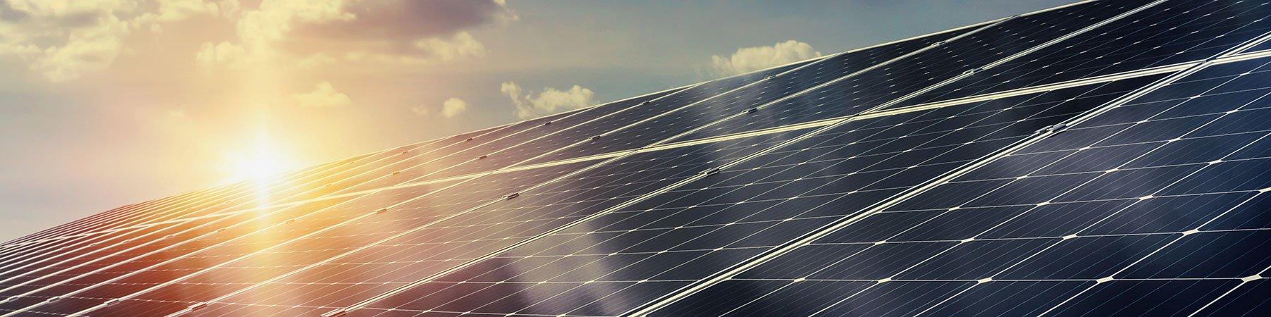 An array of solar panels 