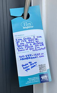 Hey Neighbour door hanger