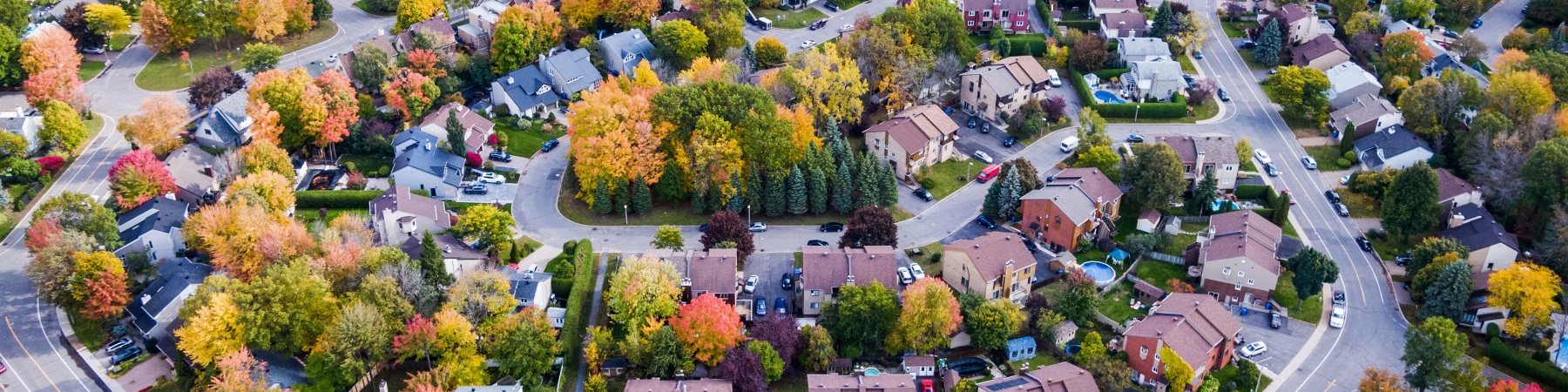 View of a neighbourhood from above