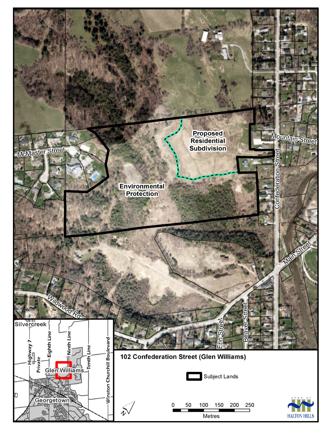 Map of Proposed Glen Williams Subdivision