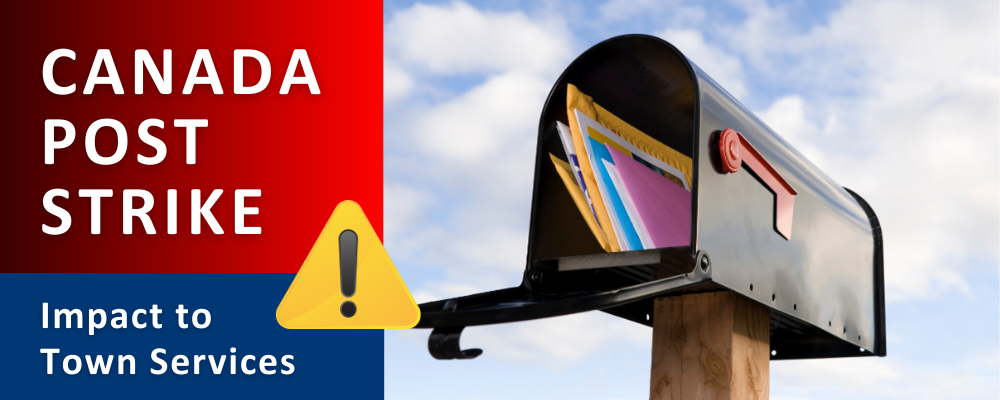 Canada Post strike, Impact to Town Services feature banner