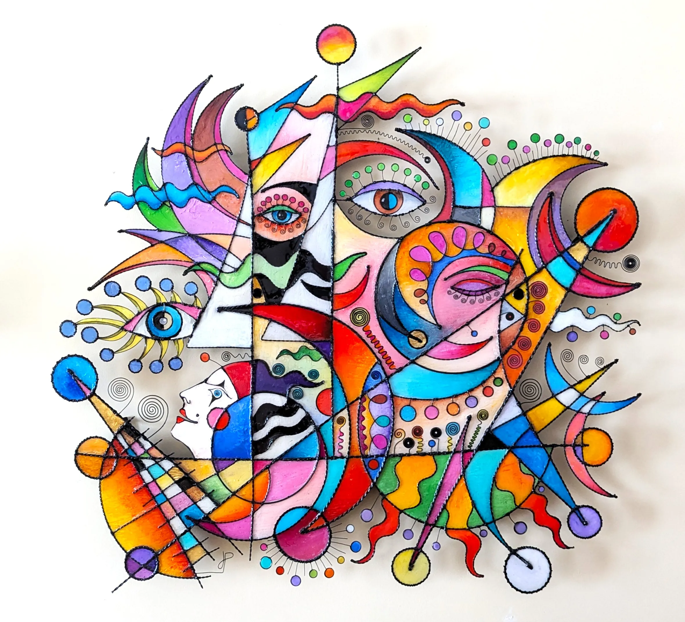 Jim Paterson, SING AND DONT CRY, steel wire, mixed Media