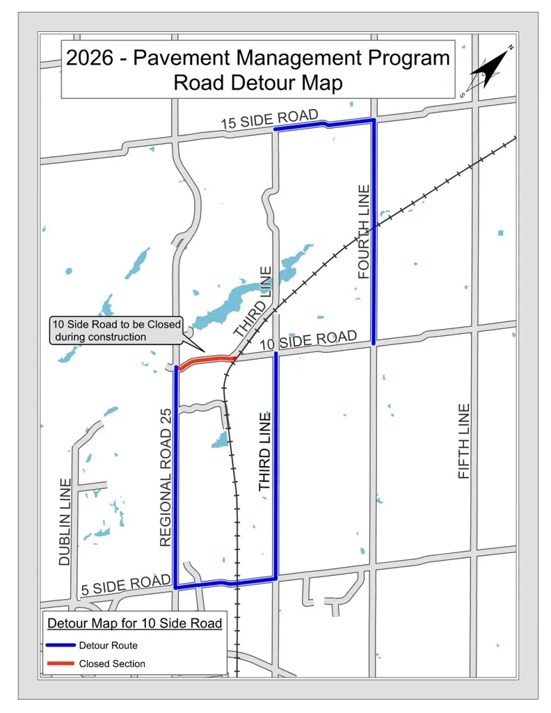 10 Side Road, RR25 to Third Line S 10 Side Road, RR25 to Third Line S
